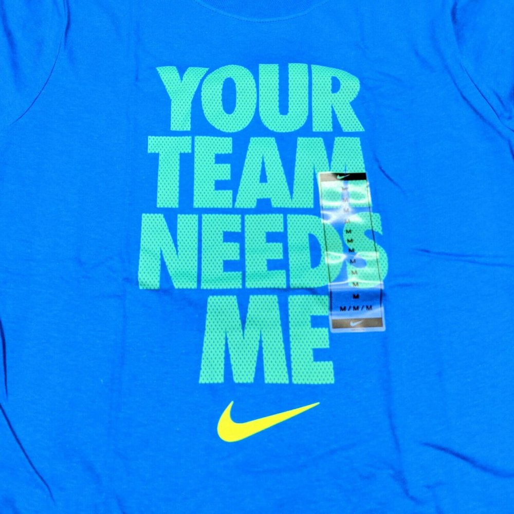 Nike Boy's T-Shirt Running Training Blue - Picture 3 of 6